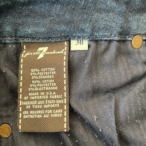 👖 7 FOR ALL MANKIND Denim - Kimmie Bootcut - Dark Wash - Size 30 - Picture 7 of 7